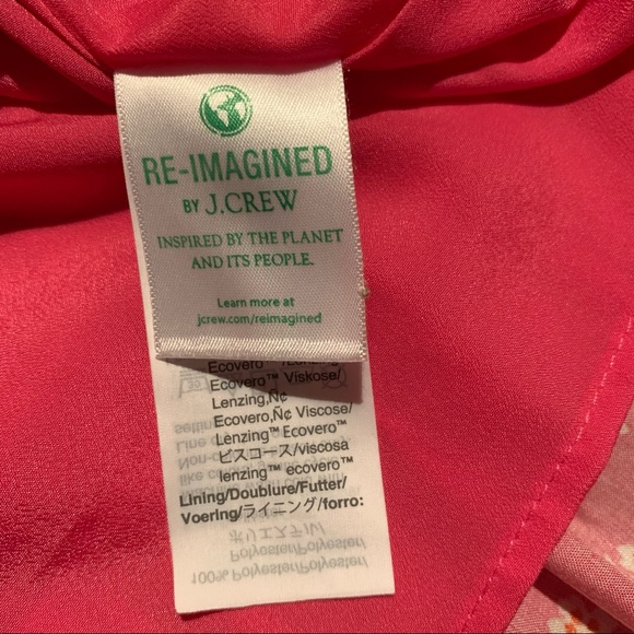J. Crew pink v-neck floral ruffle dress - Picture 7 of 11
